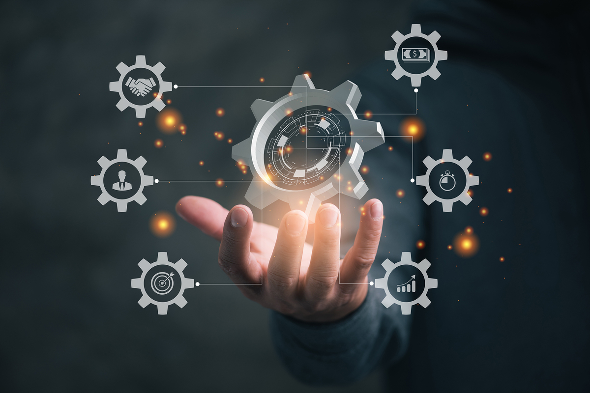Hand controlling interconnecting gears