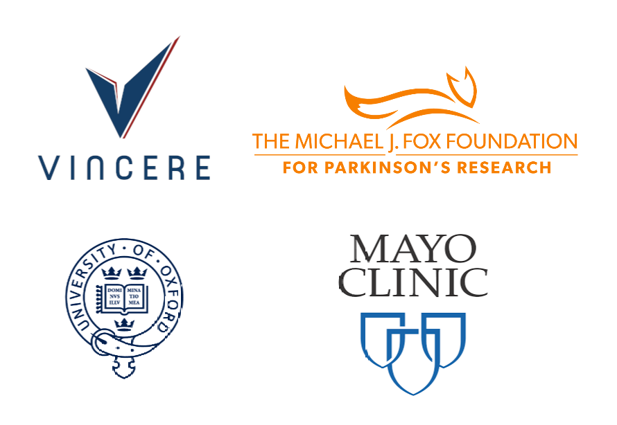 Project Logos - Vincere Bio, MUFF, Univ. of Oxford, Mayo Clinic